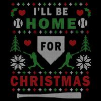 Be Home Baseball Ugly Christmas Sweater Pattern Gift Cooling Performance Crew T-Shirt