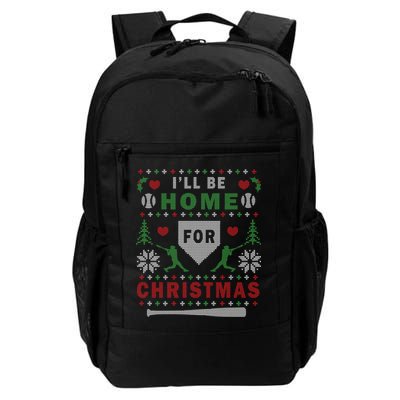 Be Home Baseball Ugly Christmas Sweater Pattern Gift Backpack