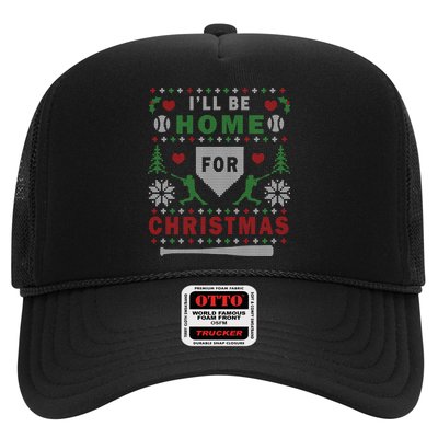 Be Home Baseball Ugly Christmas Sweater Pattern Gift Hat