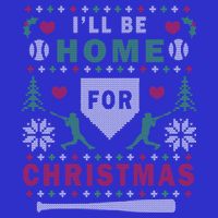 Be Home Baseball Ugly Christmas Sweater Pattern Gift 16 in Basic Backpack