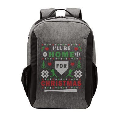 Be Home Baseball Ugly Christmas Sweater Pattern Gift Vector Backpack