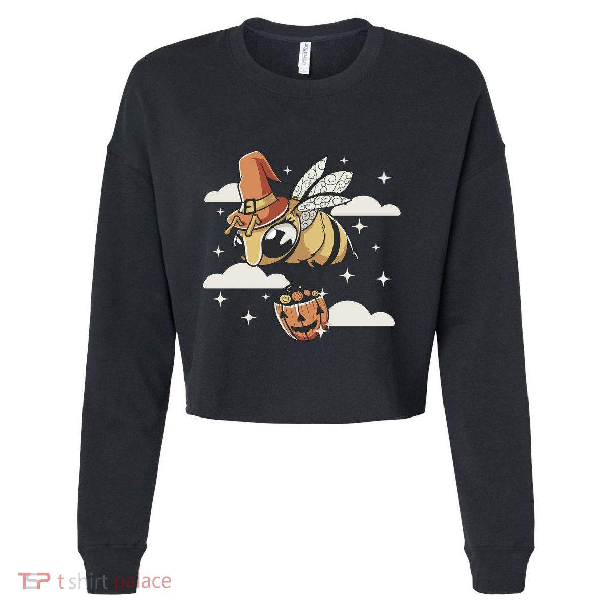 Bumblebee Halloween Cropped Pullover Crew