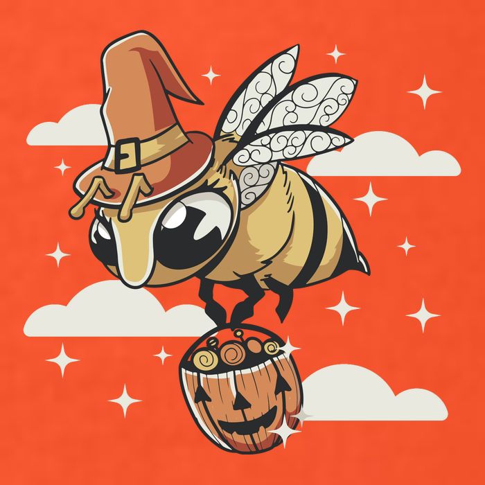 Bumblebee Halloween Button
