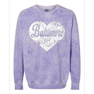 Baltimore Heart Colorblast Crewneck Sweatshirt