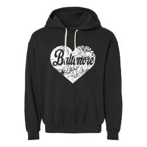 Baltimore Heart Garment-Dyed Fleece Hoodie