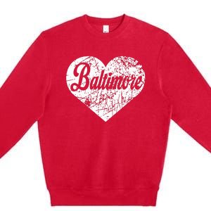 Baltimore Heart Premium Crewneck Sweatshirt