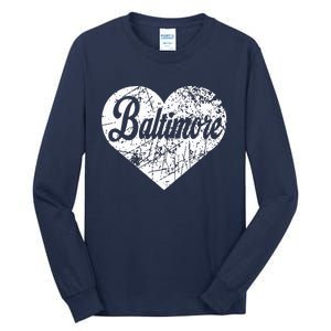 Baltimore Heart Tall Long Sleeve T-Shirt