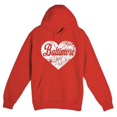 Baltimore Heart Premium Pullover Hoodie