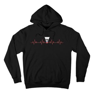 Badminton Heartbeat Hoodie