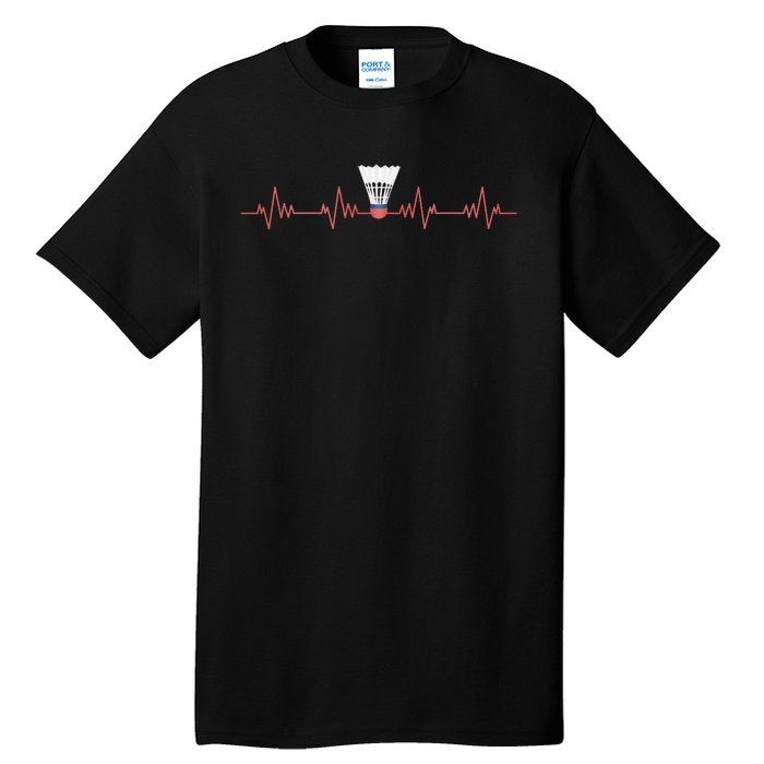 Badminton Heartbeat Tall T-Shirt