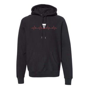 Badminton Heartbeat Premium Hoodie