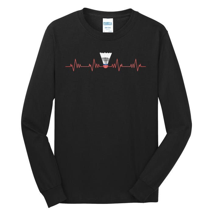 Badminton Heartbeat Tall Long Sleeve T-Shirt