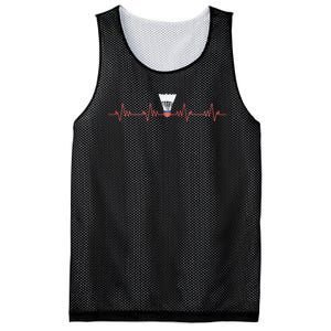 Badminton Heartbeat Mesh Reversible Basketball Jersey Tank