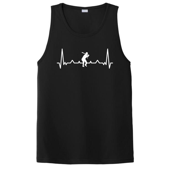 Baseball Heartbeat Baseball Gift For Baseball Player PosiCharge Competitor Tank