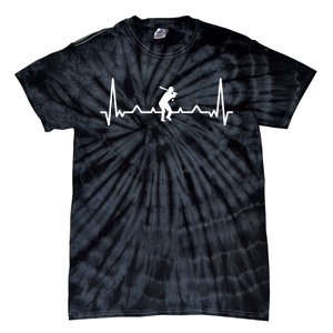 Baseball Heartbeat Baseball Gift For Baseball Player Tie-Dye T-Shirt