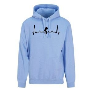 Baseball Heartbeat Baseball Gift For Baseball Player Unisex Surf Hoodie