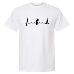 Baseball Heartbeat Baseball Gift For Baseball Player Garment-Dyed Heavyweight T-Shirt