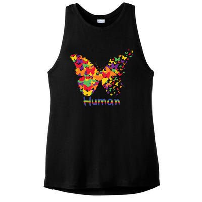 Butrfly Human Ladies PosiCharge Tri-Blend Wicking Tank