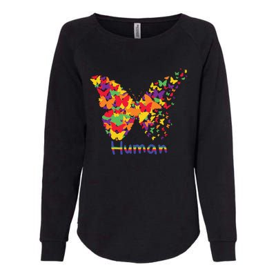 Butrfly Human Womens California Wash Sweatshirt