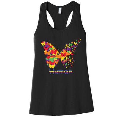 Butrfly Human Women's Racerback Tank