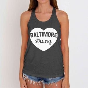 Baltimore Heart Baltimore Bridge Heart Baltimore Strong Women's Knotted Racerback Tank