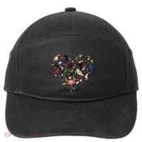 Bird Heart Birding Bird Watching Birder Bird Watcher 7-Panel Snapback Hat