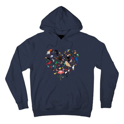 Bird Heart Birding Bird Watching Birder Bird Watcher Hoodie