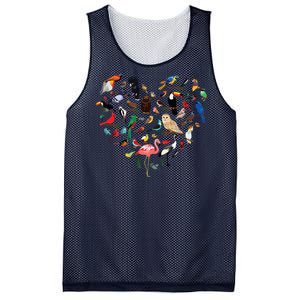 Bird Heart Birding Bird Watching Birder Bird Watcher Mesh Reversible Basketball Jersey Tank