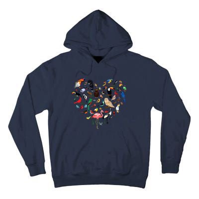 Bird Heart Birding Bird Watching Birder Bird Watcher Tall Hoodie