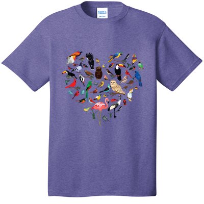 Bird Heart Birding Bird Watching Birder Bird Watcher T-Shirt