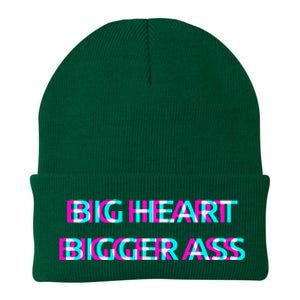 Big Heart Bigger Ass Sarcastic Booty Funny Humor Curvy Knit Cap Winter Beanie