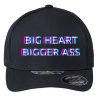 Big Heart Bigger Ass Sarcastic Booty Funny Humor Curvy Flexfit Unipanel Trucker Cap