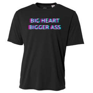 Big Heart Bigger Ass Sarcastic Booty Funny Humor Curvy Cooling Performance Crew T-Shirt