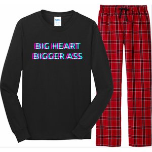 Big Heart Bigger Ass Sarcastic Booty Funny Humor Curvy Long Sleeve Pajama Set