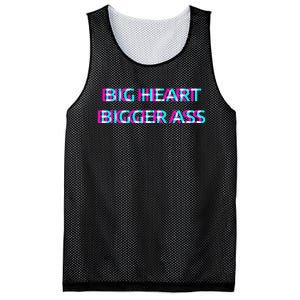 Big Heart Bigger Ass Sarcastic Booty Funny Humor Curvy Mesh Reversible Basketball Jersey Tank