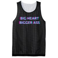 Big Heart Bigger Ass Sarcastic Booty Funny Humor Curvy Mesh Reversible Basketball Jersey Tank