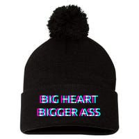 Big Heart Bigger Ass Sarcastic Booty Funny Humor Curvy Pom Pom 12in Knit Beanie