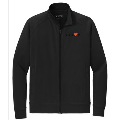 Basketball Heartbeat Basketball Player Stretch Full-Zip Cadet Jacket