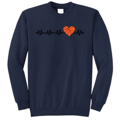 Basketball Heartbeat Basketball Player Tall Sweatshirt