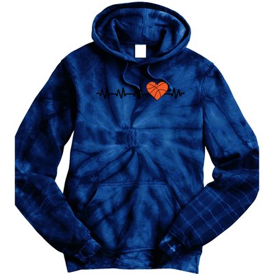 Basketball Heartbeat Basketball Player Tie Dye Hoodie