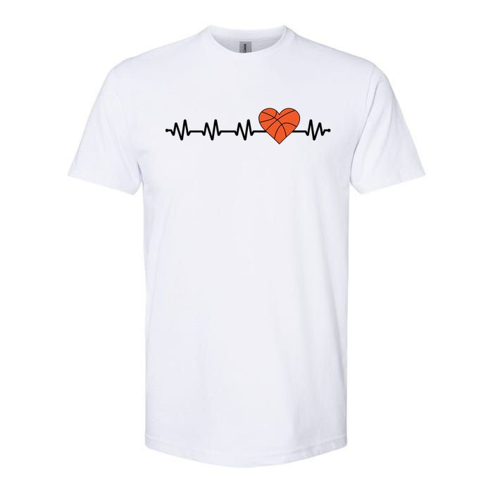 Basketball Heartbeat Basketball Player Softstyle CVC T-Shirt