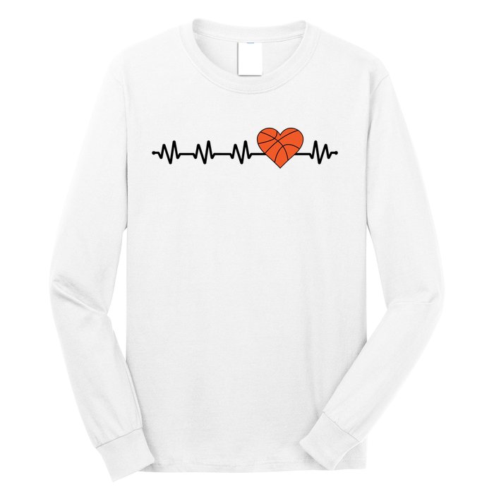 Basketball Heartbeat Basketball Player Long Sleeve Shirt