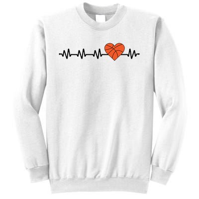 Basketball Heartbeat Basketball Player Sweatshirt