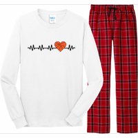 Basketball Heartbeat Basketball Player Long Sleeve Pajama Set