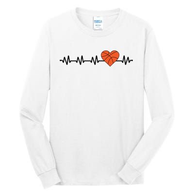 Basketball Heartbeat Basketball Player Tall Long Sleeve T-Shirt