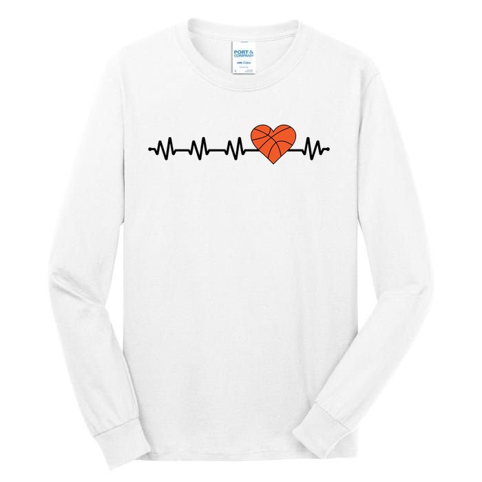 Basketball Heartbeat Basketball Player Tall Long Sleeve T-Shirt