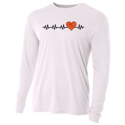 Basketball Heartbeat Basketball Player Cooling Performance Long Sleeve Crew