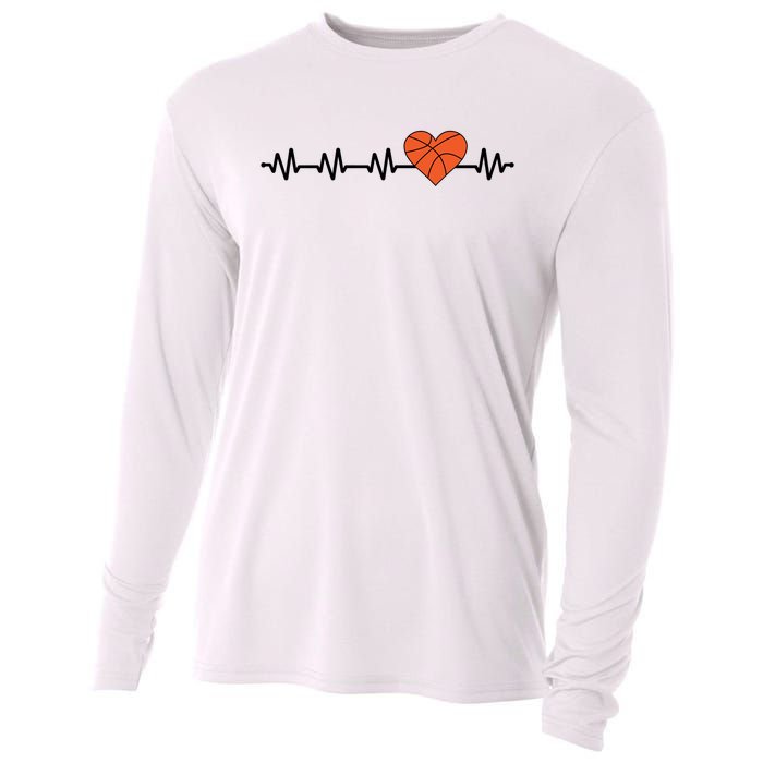 Basketball Heartbeat Basketball Player Cooling Performance Long Sleeve Crew