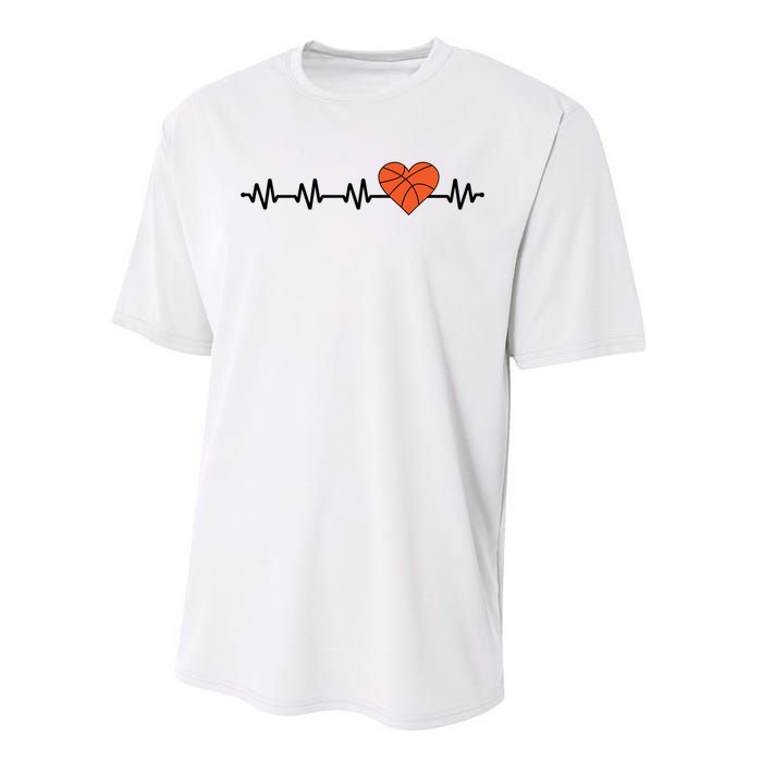 Basketball Heartbeat Basketball Player Performance Sprint T-Shirt