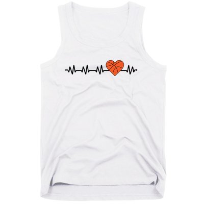 Basketball Heartbeat Basketball Player Tank Top